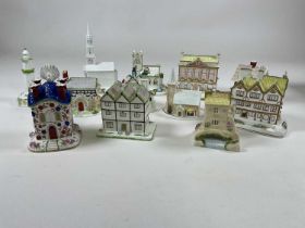 COALPORT; Belvedere by Coalport, limited edition 13/500 with eleven other cottages, 'Lighthouse', '