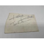 JOHN LENNON & KEITH RICHARDS; both of their autographs on a single page torn from an autograph book.
