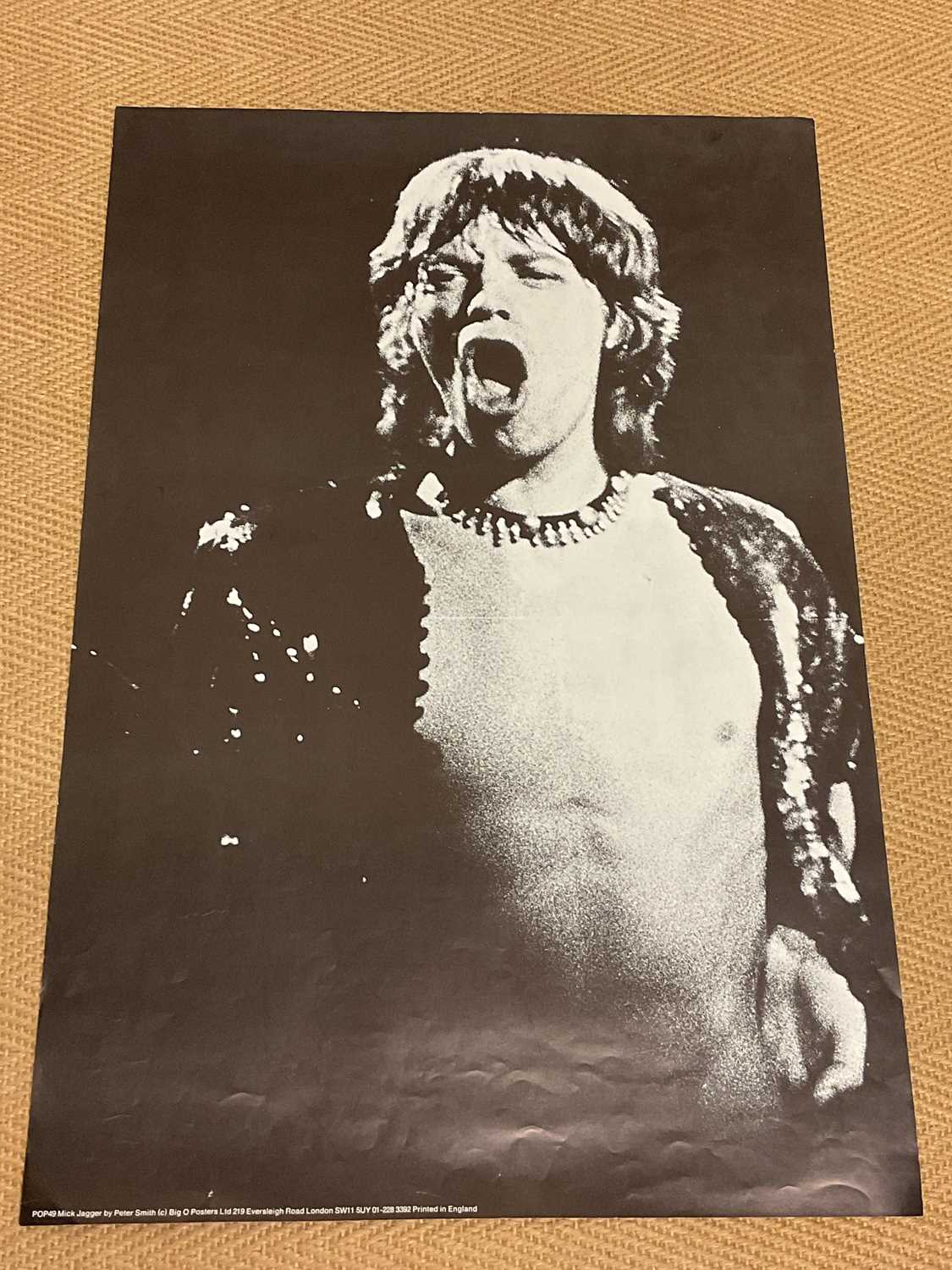 MICK JAGGER; three original black and white posters of The Rolling Stones singer, published by Big O - Image 2 of 6