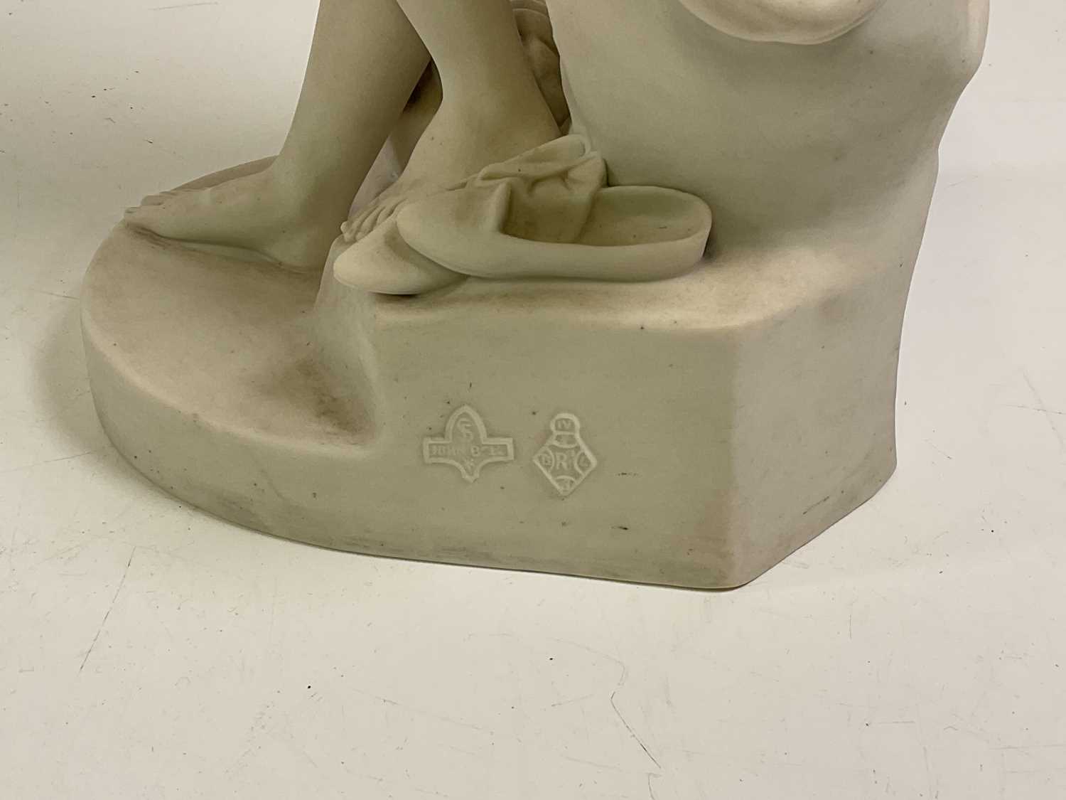 MINTON; a mid-19th century Parian figure 'Dorothea' from Don Quixote, with the impressed mark for - Image 3 of 4