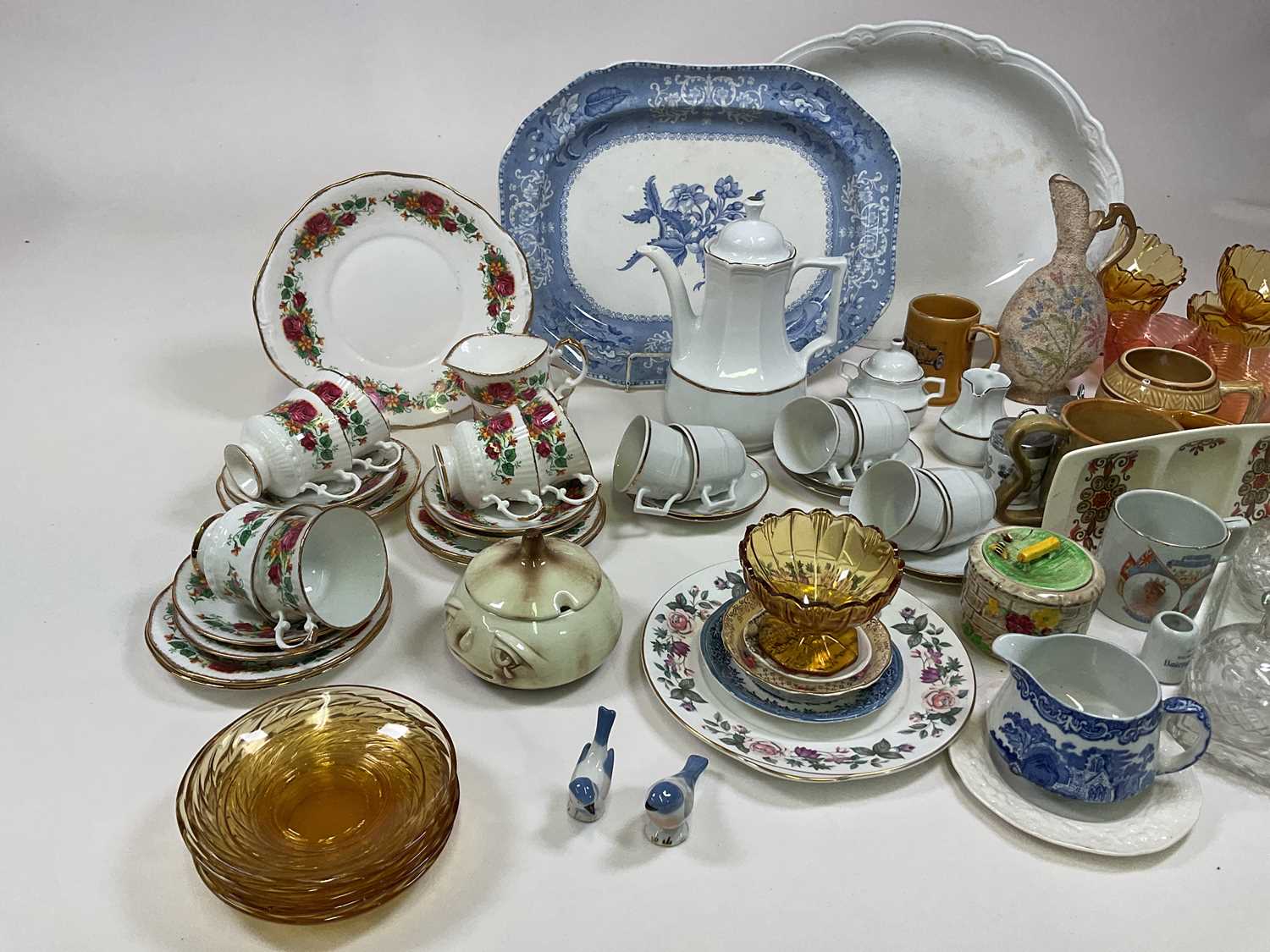 A quantity of ceramics and glass including a Spode platter, Sylvac onion pot and USSR ornamental - Image 3 of 4