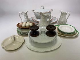 A quantity of 19th and 20th century decorative and table ware ceramics, to include pitchers with