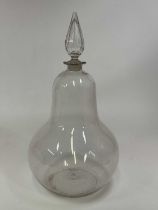 A large 19th century glass hand blown apothecary display bottle, height 62cm