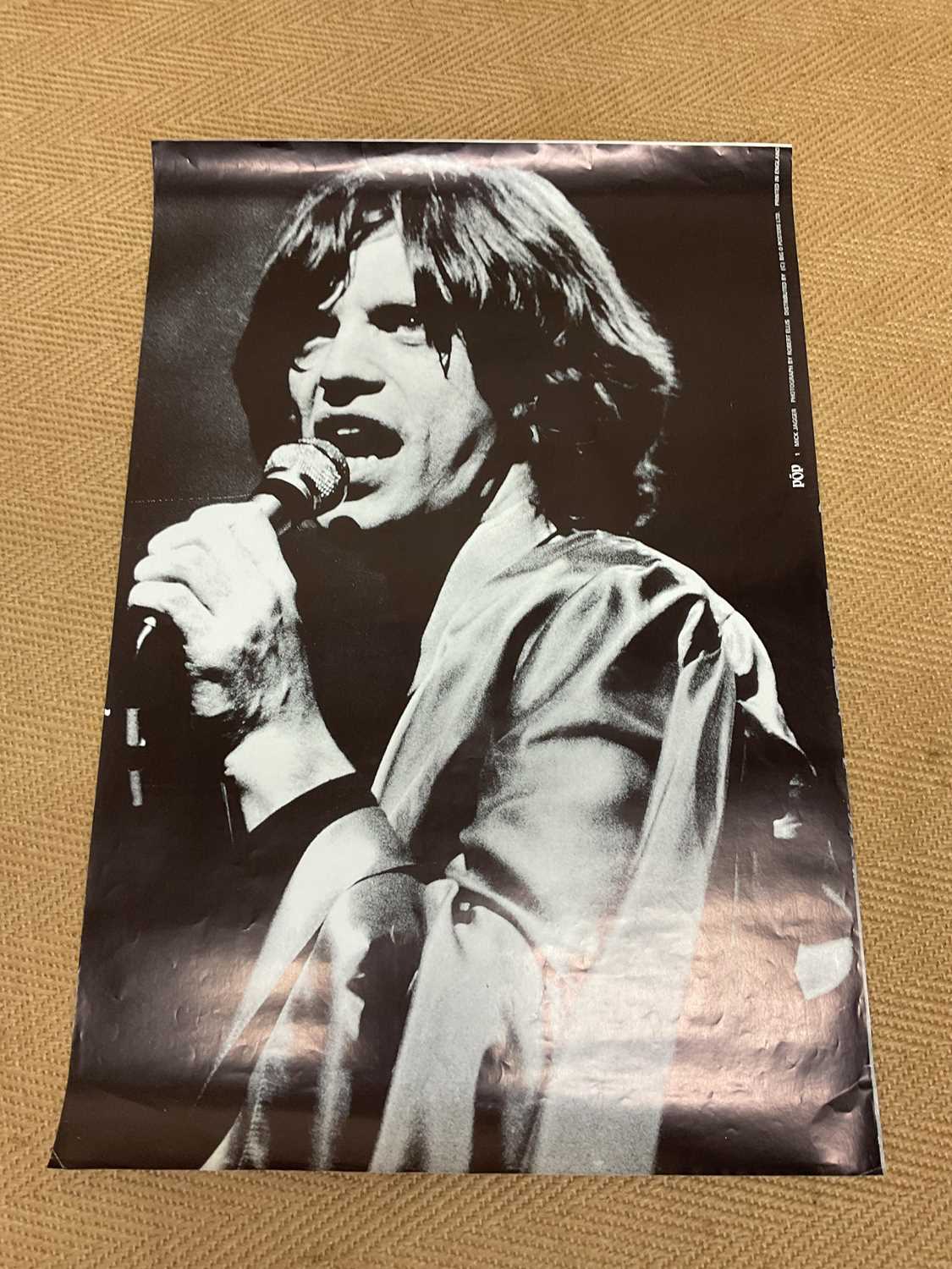 MICK JAGGER; three original black and white posters of The Rolling Stones singer, published by Big O - Image 3 of 6