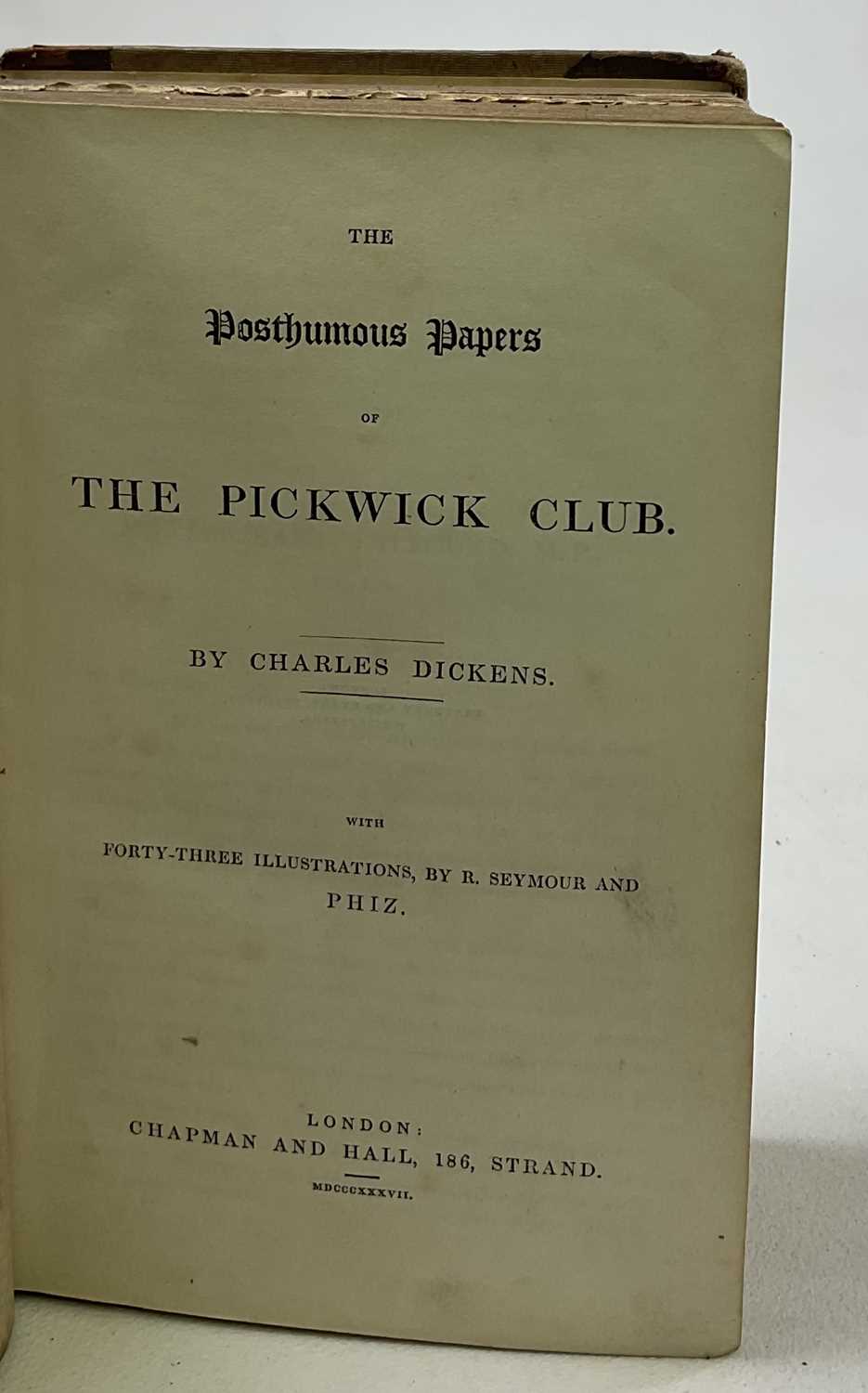 CHARLES DICKENS; 'The Posthumous Papers of The Pickwick Club', 1837, Chapman and Hall, with forty- - Image 2 of 2