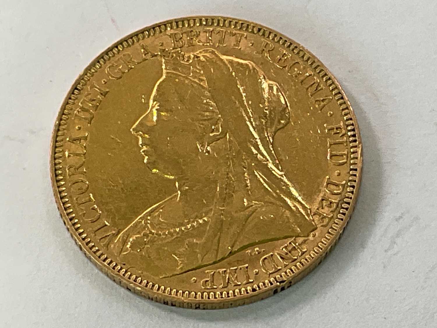 A Victorian full sovereign, 1894, old head. - Image 2 of 2