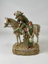ROYAL DUX; a large figure group of a soldier upon horseback, a milkmaid by his side, pink triangle