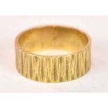 An 18ct yellow gold wedding band engraved with the number 1662 to the interior, size M, approx. 5.