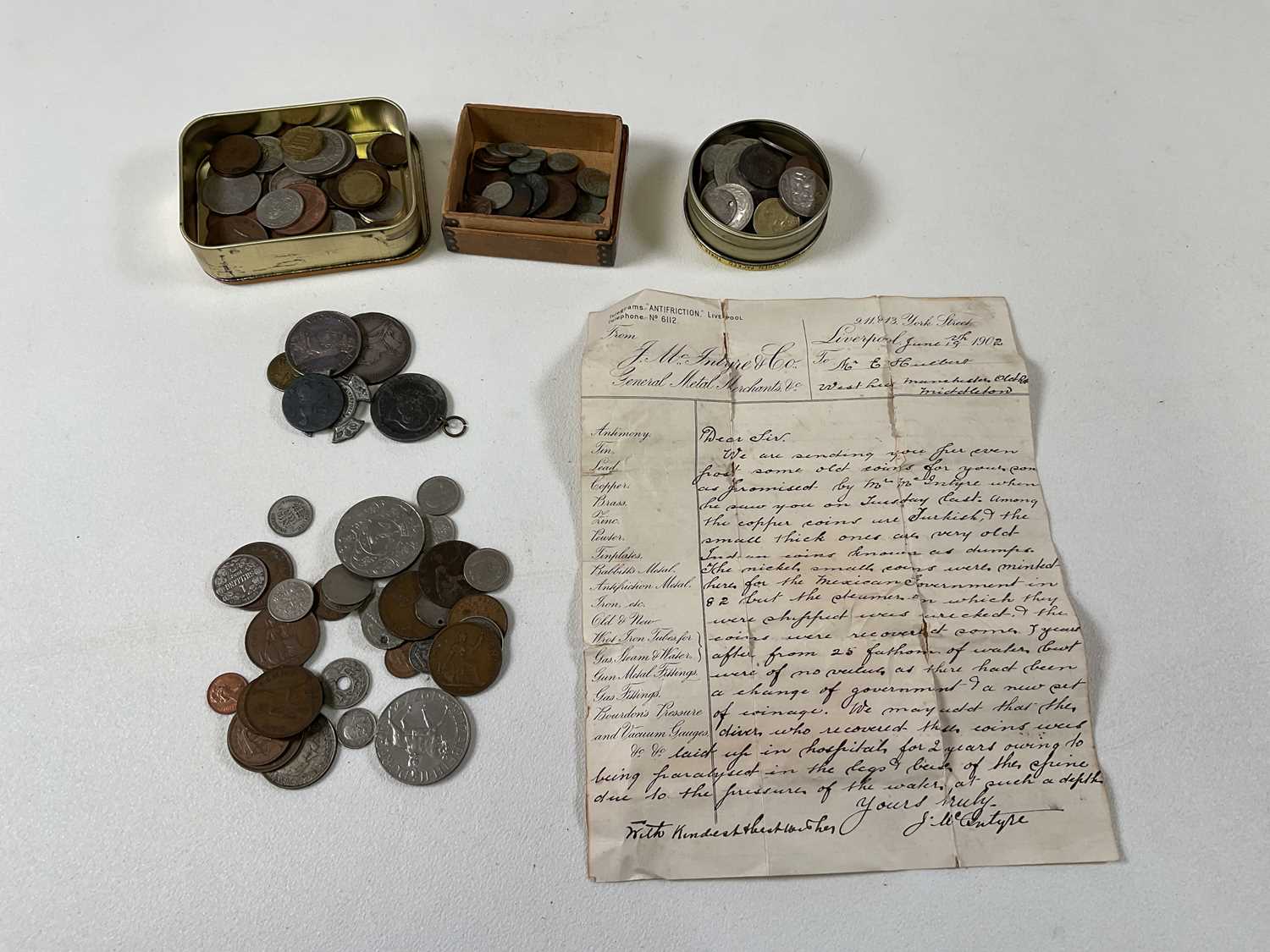 An interesting mixed collection of coins, predominantly early 20th century including English,