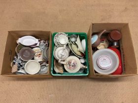 A quantity of 19th and 20th century ceramics to include a cast iron Le Creuset dish etc.