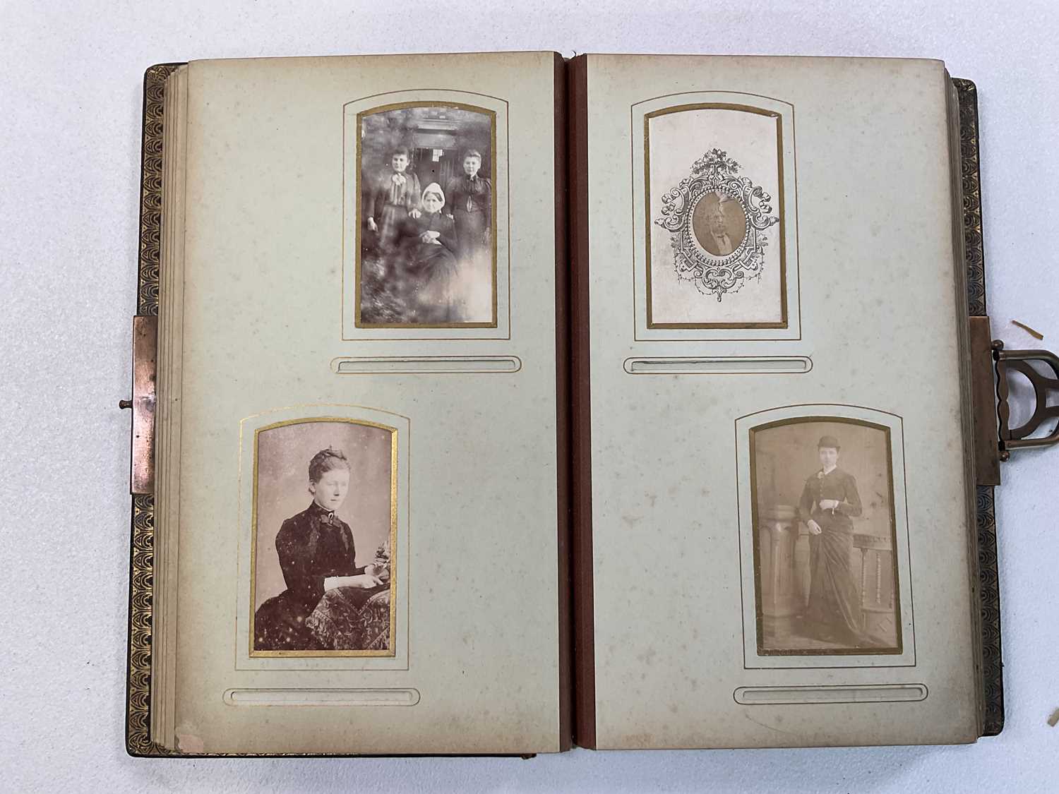 An Edwardian photograph album, almost full with many portrait photographs, LANG ANDREW; THE RED BOOK - Image 23 of 23