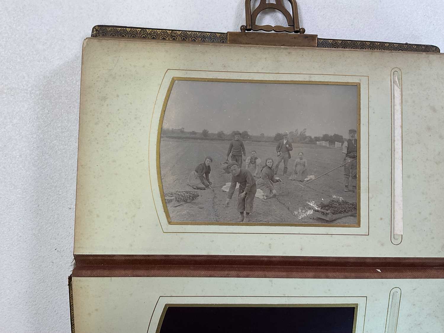 An Edwardian photograph album, almost full with many portrait photographs, LANG ANDREW; THE RED BOOK - Image 13 of 23