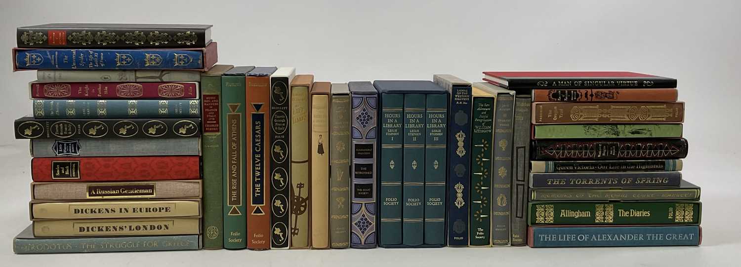 FOLIO SOCIETY; a collection of thirty-seven titles, the majority with slipcases, to include LESLIE