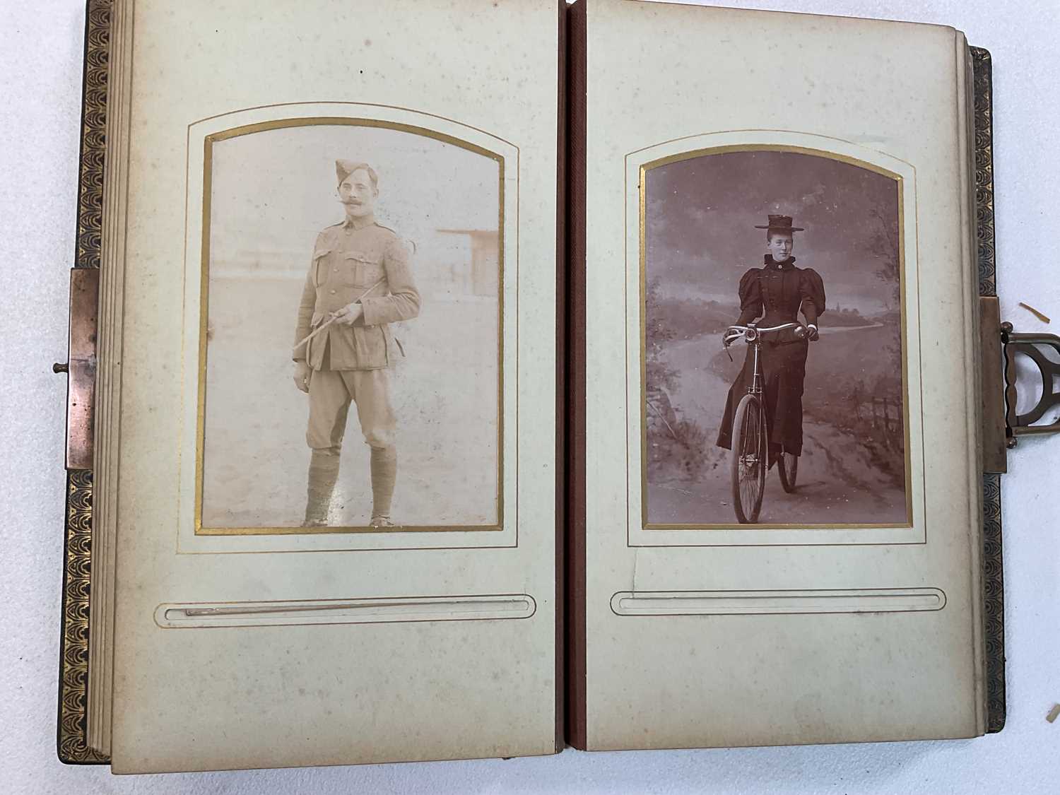 An Edwardian photograph album, almost full with many portrait photographs, LANG ANDREW; THE RED BOOK - Image 11 of 23