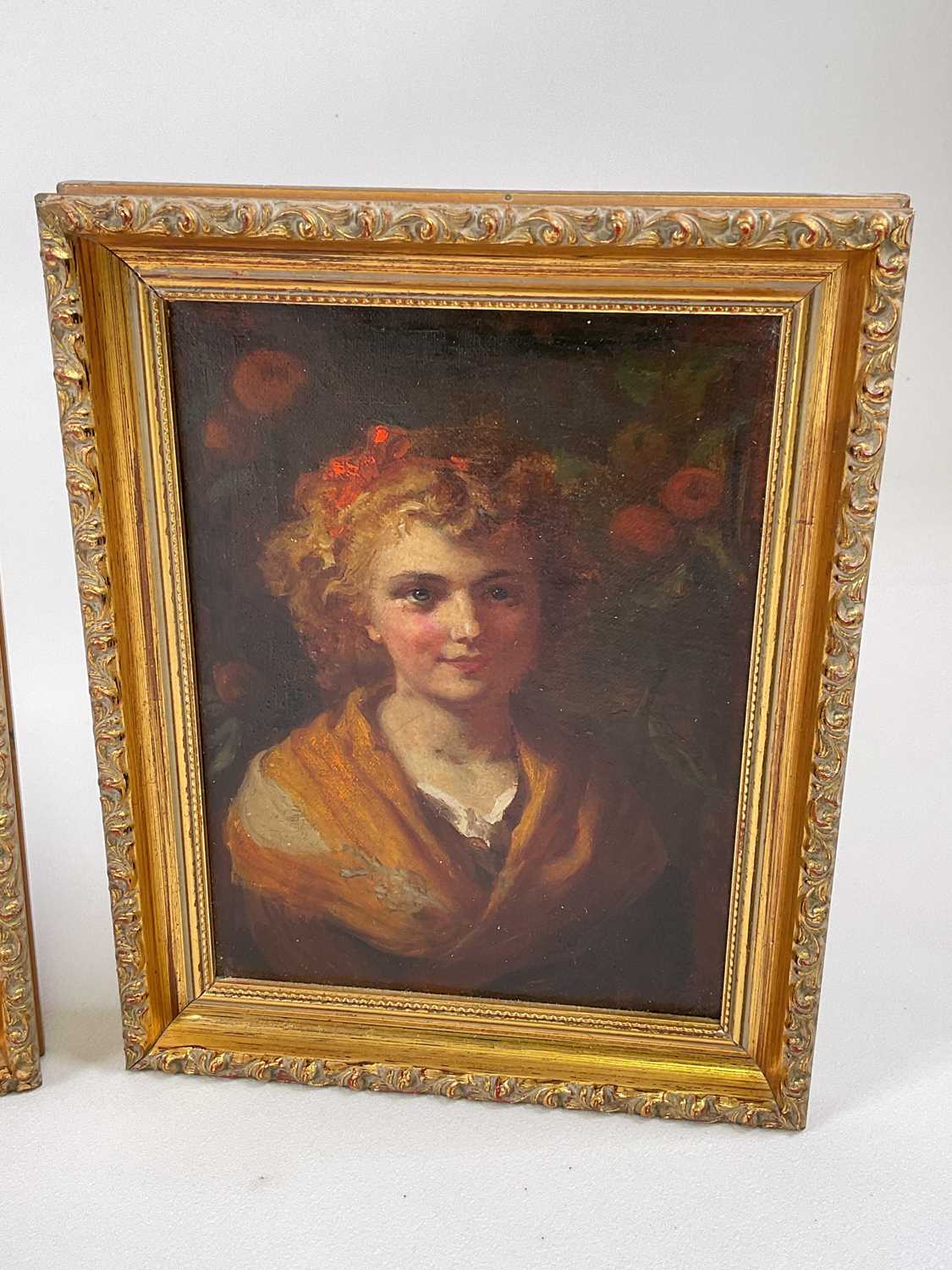 LATE 19TH CENTURY ENGLISH SCHOOL; three oils on canvas, portrait studies of young women, unsigned, - Image 4 of 5