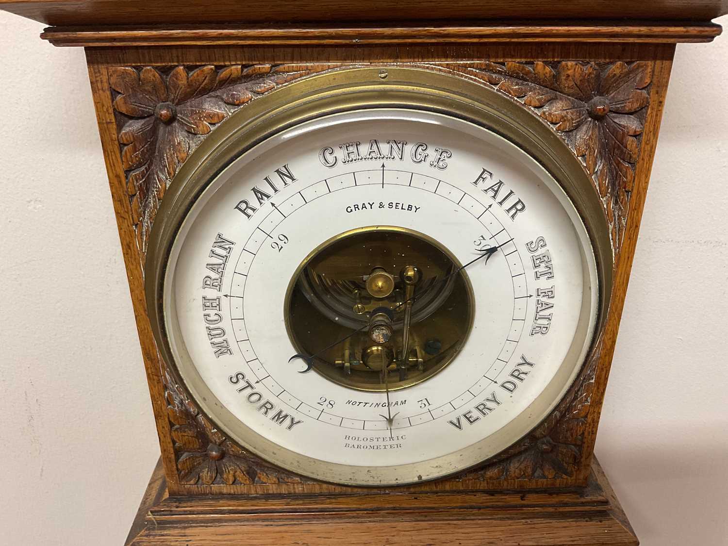 A Gray and Shelby Barometer; height 80 cm. - Image 2 of 3