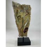 † DAVID DODSWORTH; a contemporary glass sculpture inspired by prehistoric cave paintings on a