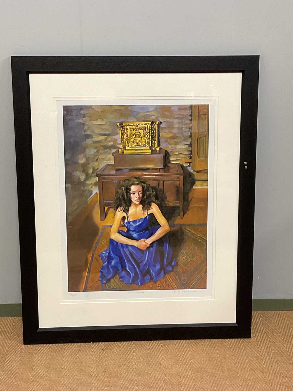 † ROBERT OSCAR LENKIEWICZ (1941-2002); a signed limited edition coloured print, 'Anna Seated', 473/