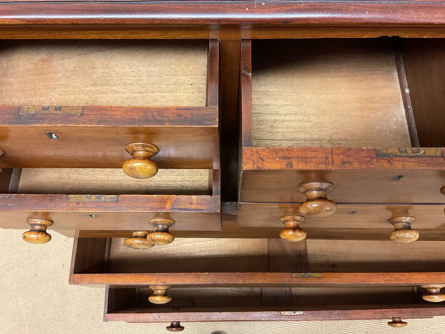 A Victorian Scottish mahogany chest of drawers with an arrangement of three large drawers under four - Image 3 of 6