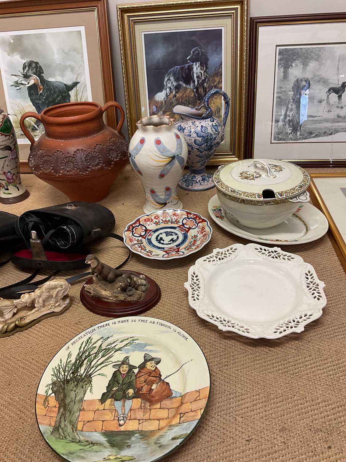 A collection of ceramics and other items including a Japanese lamp base, Royal Doulton, binoculars - Image 2 of 3