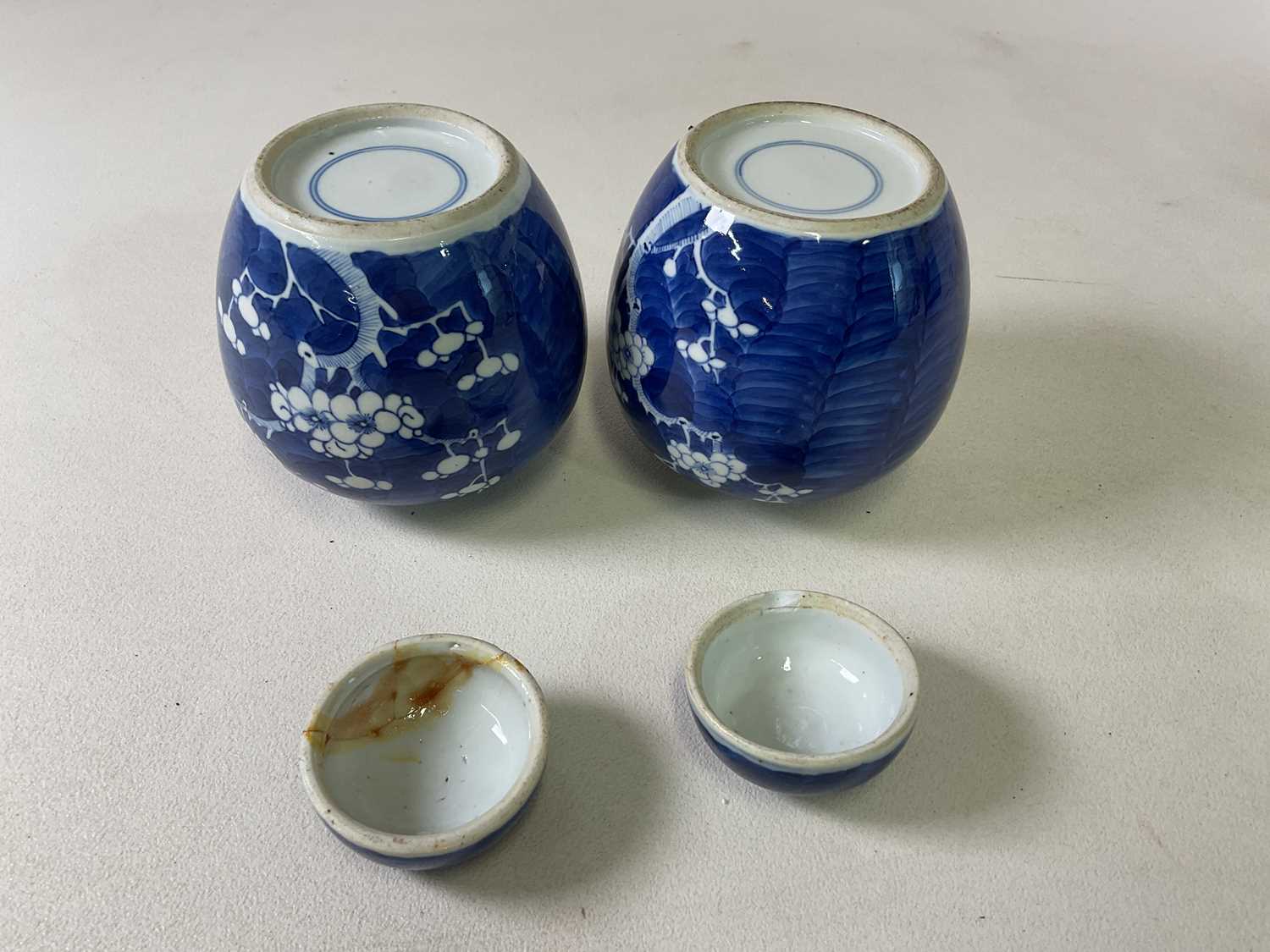 A group of eight early 20th century Chinese blue and white ginger jars and covers, height of largest - Image 18 of 18