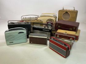 A quantity of mid 20th century radios including Hacker, Roberts, Bush, B&O etc.