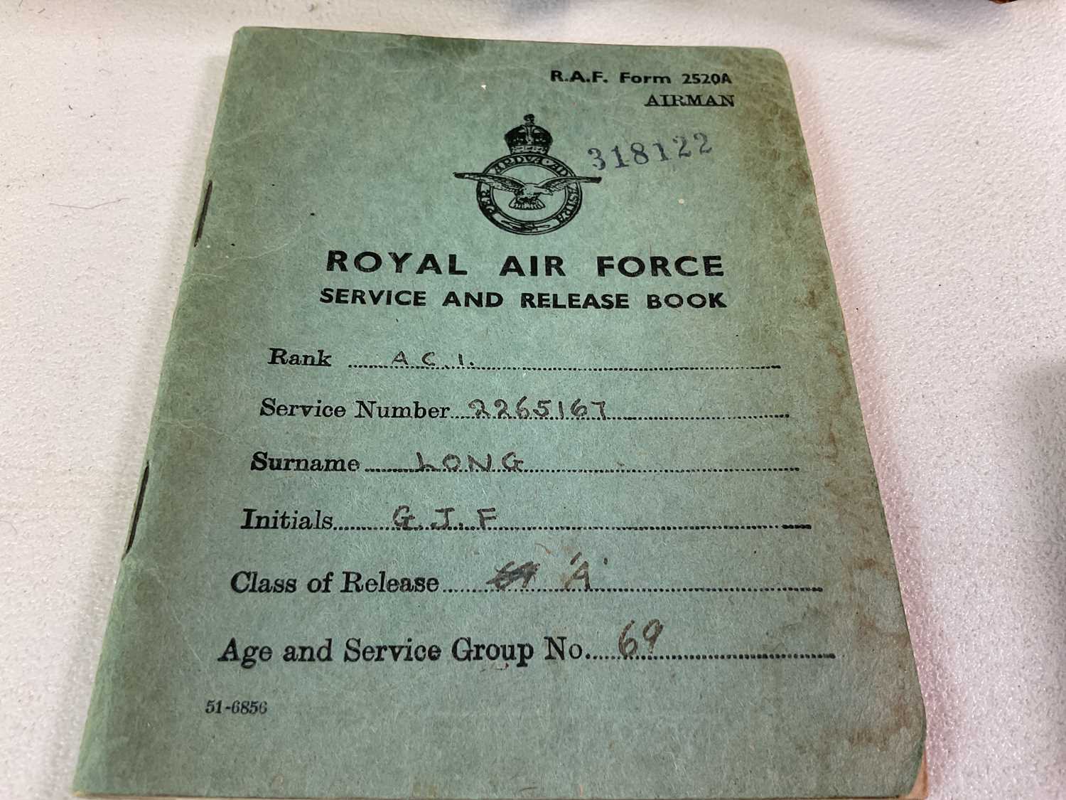 An Aircraft Altimeter and engineers' items, including an RAF service book, a United States Corps - Image 5 of 7