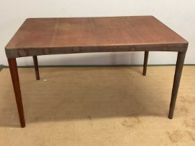 A mid 20th century Danish teak extending dining table, height 72cm, width 135cm, depth 90cm,