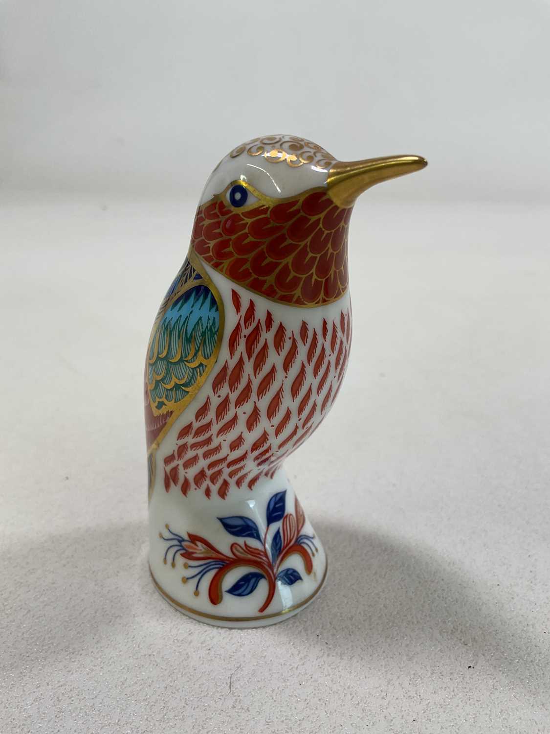 ROYAL CROWN DERBY; a collection of four bird paperweights including a Collectors' Guild Crested - Image 6 of 9