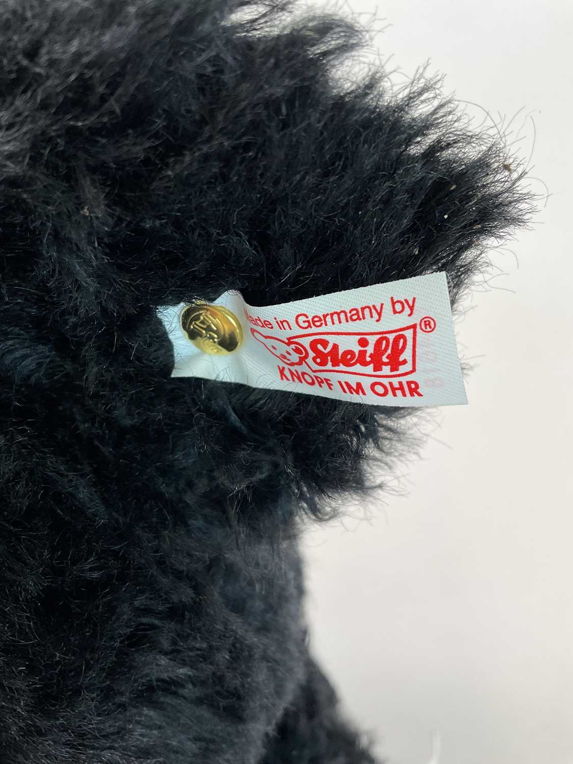 STEIFF; a large black bear, white tag 664618 with certificate, exclusive to Danbury Mint, limited - Image 4 of 6