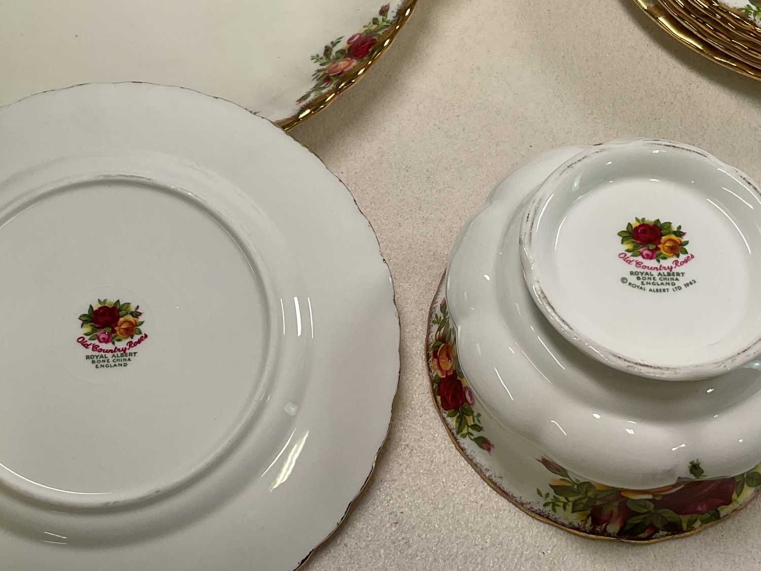 ROYAL ALBERT; a part tea service in 'Old Country Roses' pattern. - Image 2 of 2