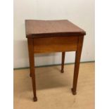 A folding kitchen worktop table, height 85cm, width 58cm, depth 62cm, 115cm extended.