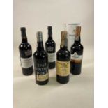 PORT; five bottles comprising 1960 vintage port bottled by Gonzalez Byass, vintage port 1963 Alto