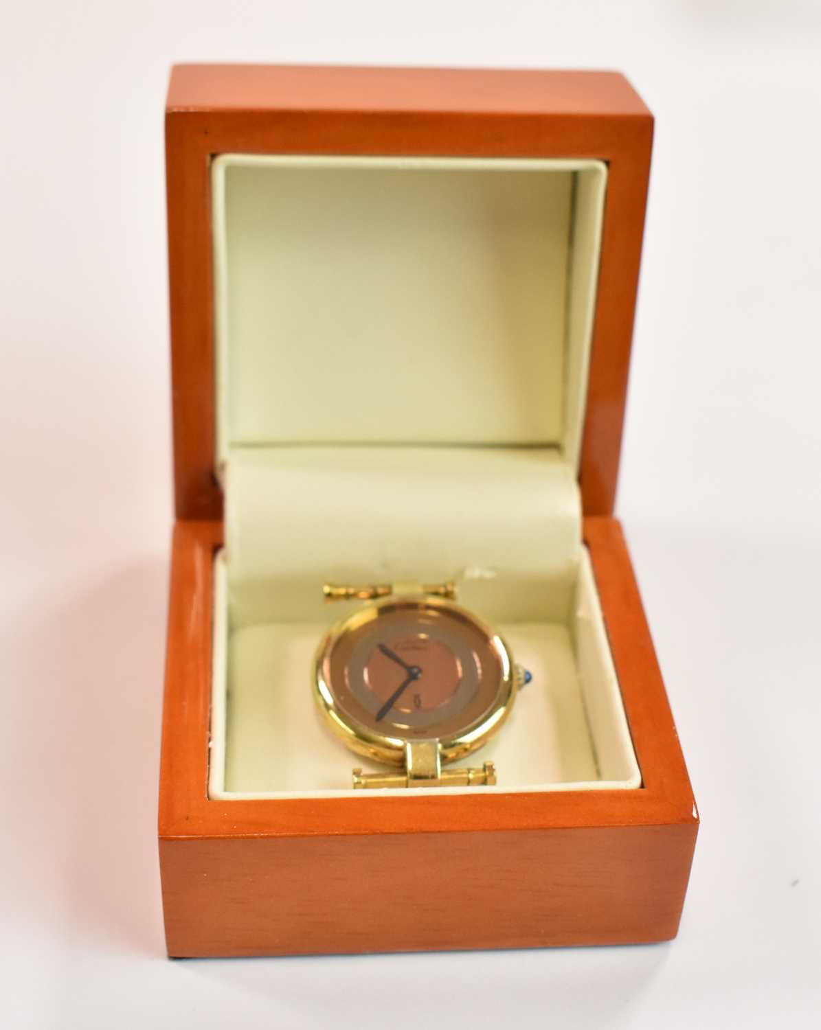 CARTIER; a Must de Cartier lady's silver watch head numbered 18.095218 (no box, papers or strap).