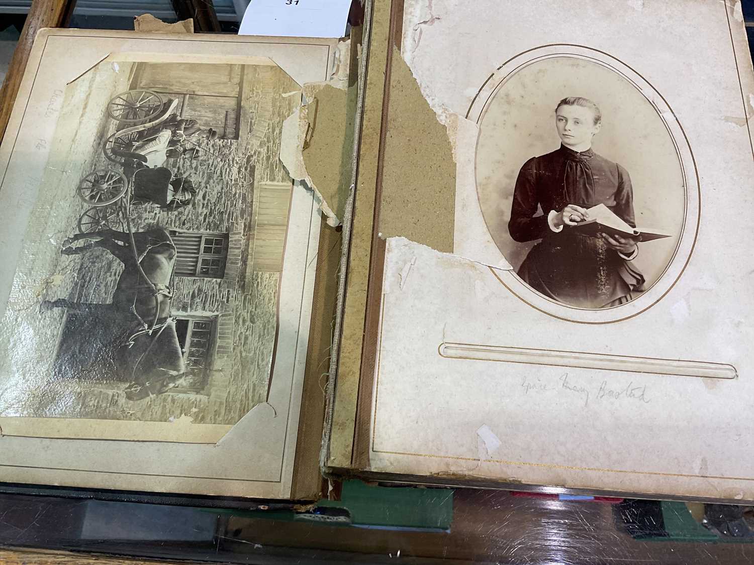 A Victorian photograph album, containing approximately one hundred photographs, mainly people and - Bild 7 aus 26