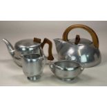 A Picquot ware four piece tea service.