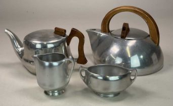 A Picquot ware four piece tea service.