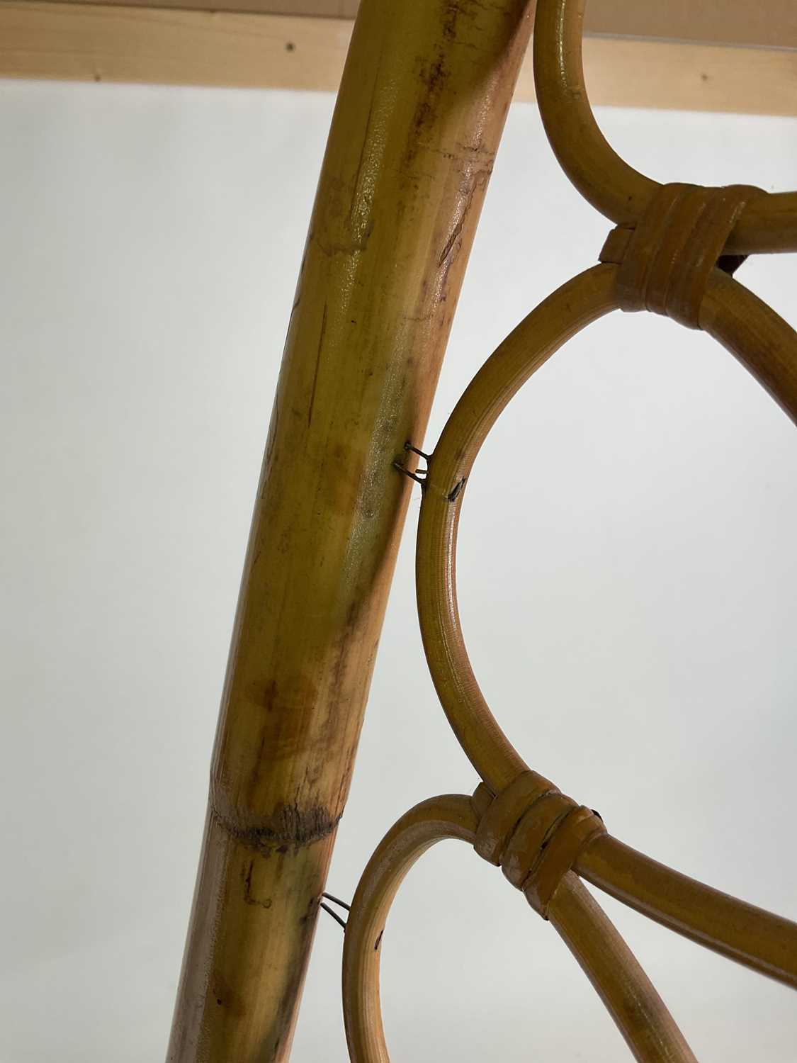 A rare high back bamboo chair in the style of Albini, height 116cm, and a discontinued Ikea range - Image 4 of 4