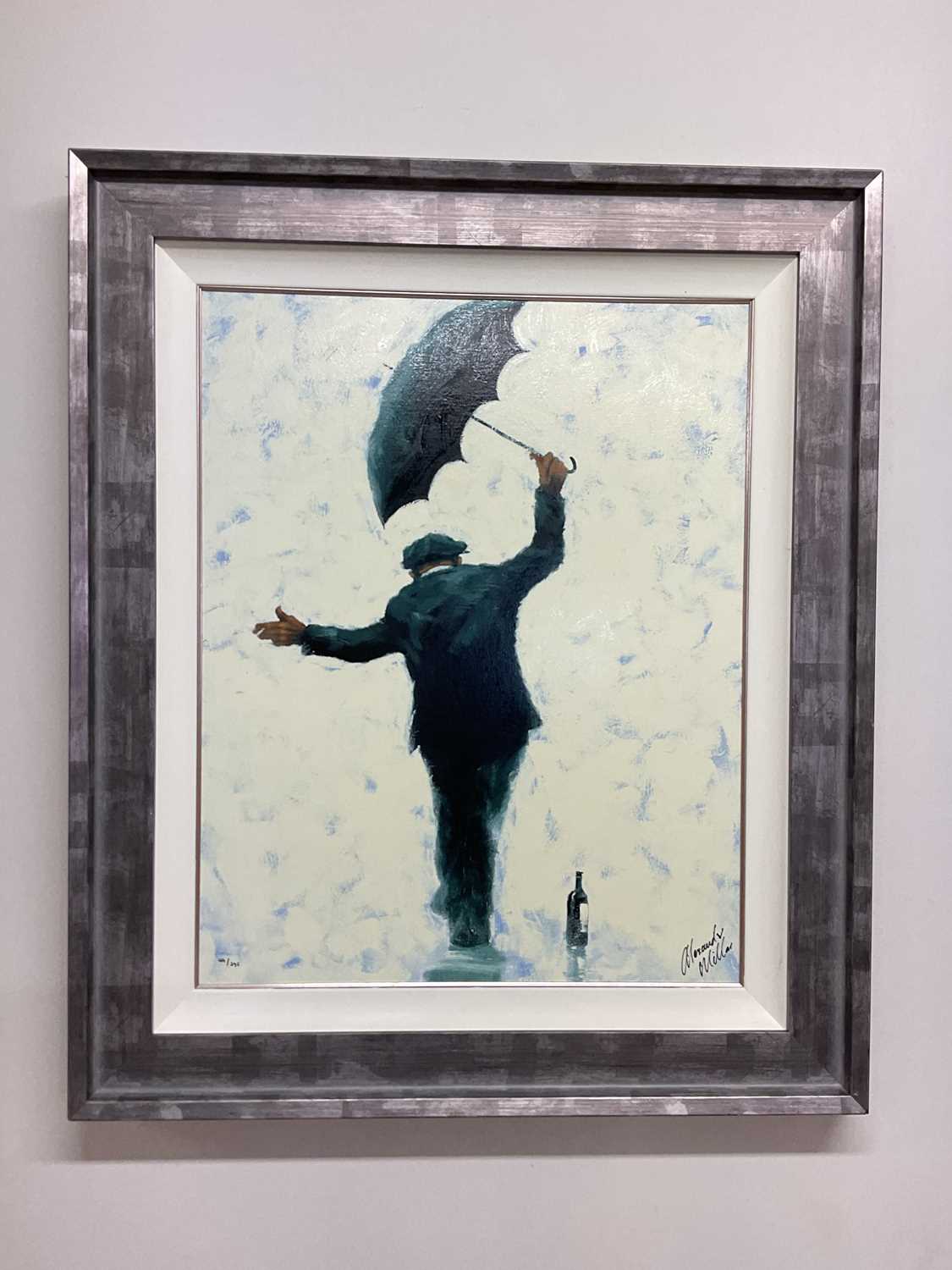 † ALEXANDER MILLAR; a signed limited edition silk screen on canvas, 'Balancing Act', numbered 44/