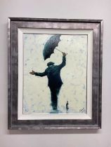 † ALEXANDER MILLAR; a signed limited edition silk screen on canvas, 'Balancing Act', numbered 44/