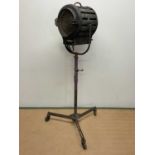 MOLE RICHARDSON; a theatrical studio adjustable spotlight, current height 158cm.