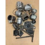 A quantity of mid 20th century film and theatre stage spotlights, all requiring restoration, and