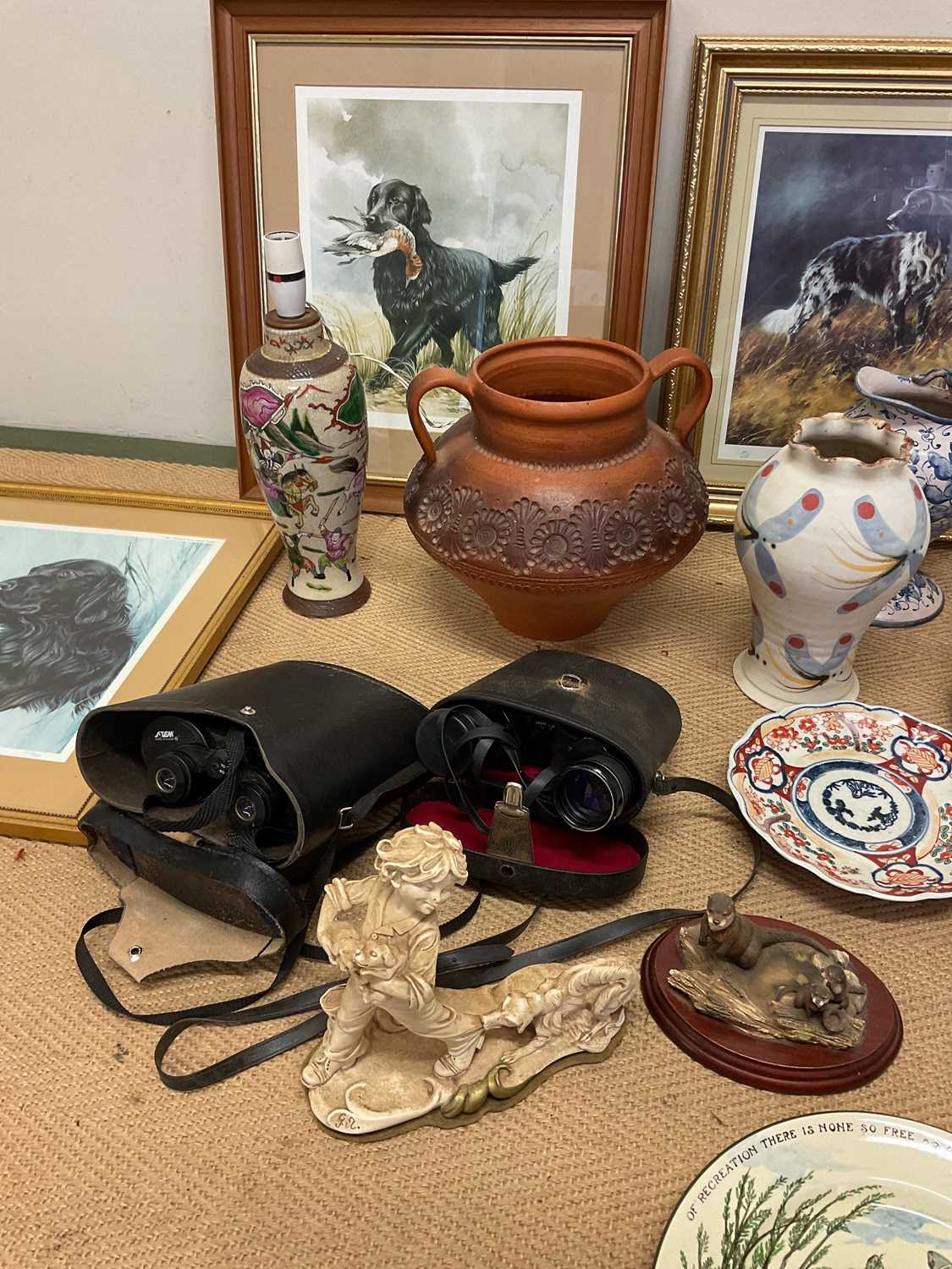 A collection of ceramics and other items including a Japanese lamp base, Royal Doulton, binoculars - Image 3 of 3