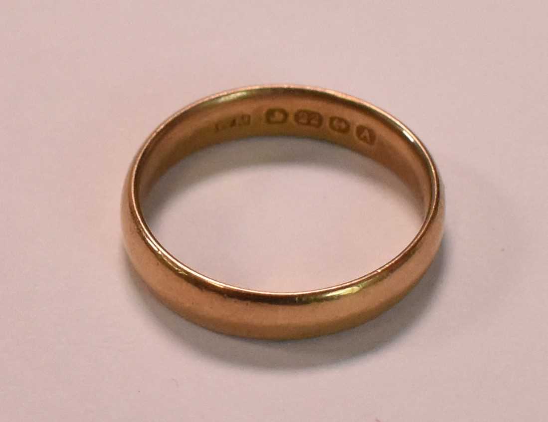 A 22ct yellow gold wedding band, size I, approx 3g. - Image 2 of 2
