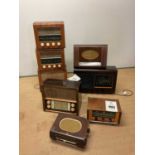A collection of vintage valve radios/tuners to include PYE, Bush, HMV, Ekco and others (8)
