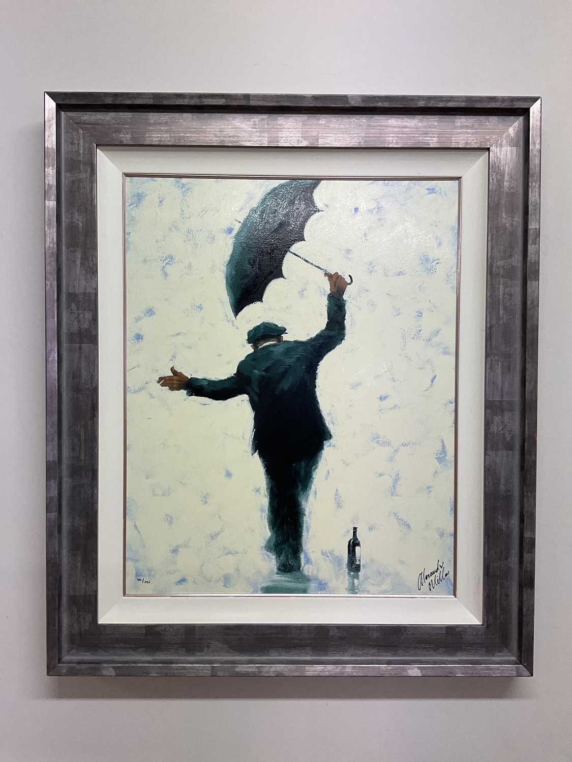 † ALEXANDER MILLAR; a signed limited edition silk screen on canvas, 'Balancing Act', numbered 44/ - Image 2 of 6