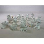 A large collection of mainly Royal Osborne Bone China animals, height of largest 16cm (23)