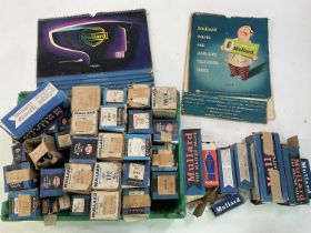 A quantity of vintage Mullard boxed radio valves and calendars.
