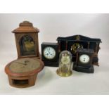 A quantity of mantel clocks and wall clocks (6)