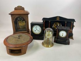 A quantity of mantel clocks and wall clocks (6)